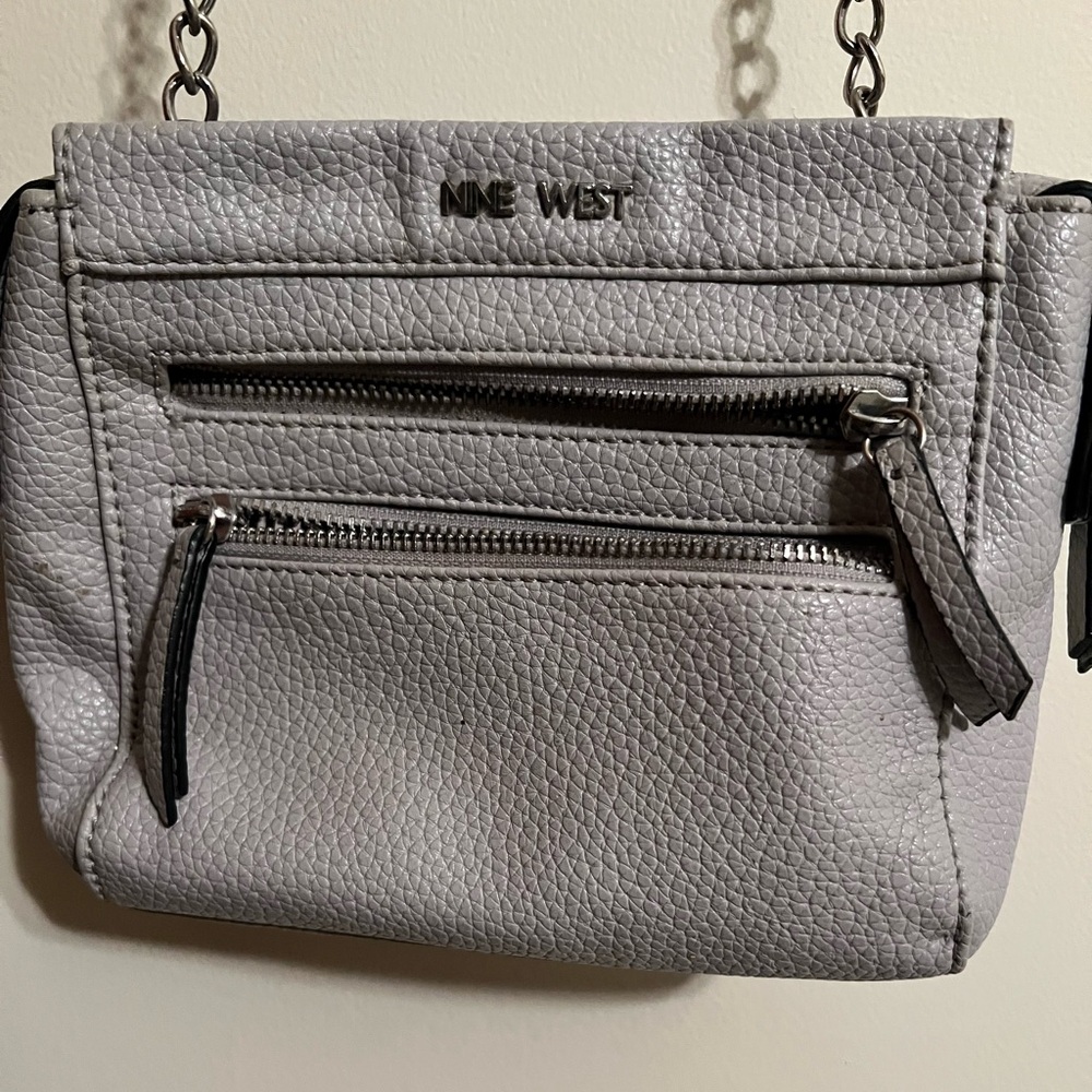 Nine West Light Gray Crossbody Bag